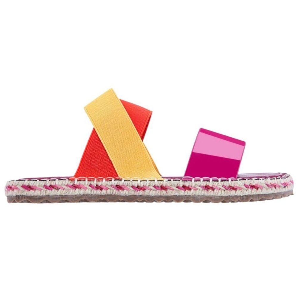 New Nina Daybreaks Minx Pink, Yellow & Bright Orange Summer Sandals - Picture 3 of 9